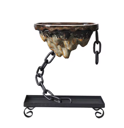 Mini Bonsai Pot With Metal Holder – Aqua Rocks Colorado