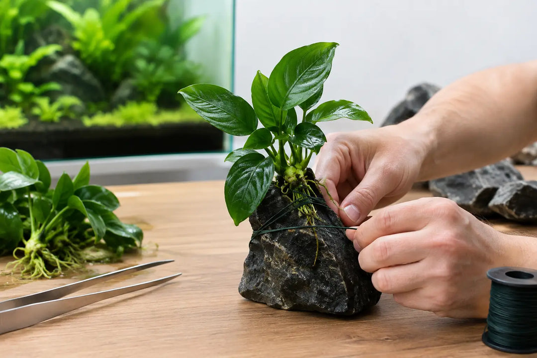 How to Attach Anubias to Rocks the Right Way