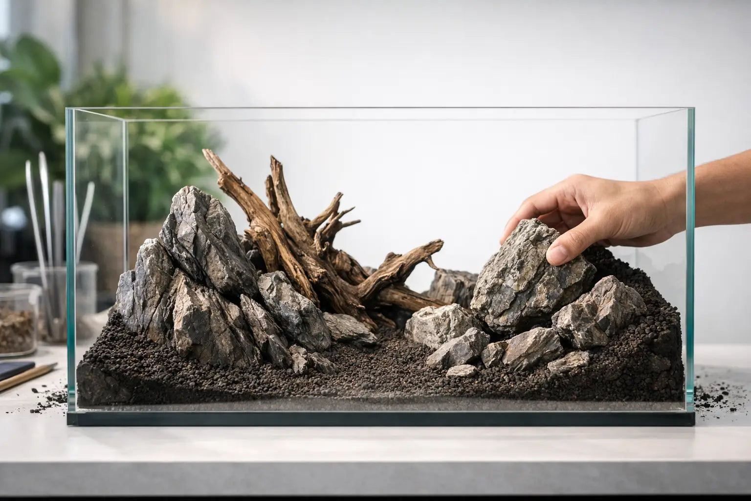 Hardscape Layout for Rimless Tank Basics