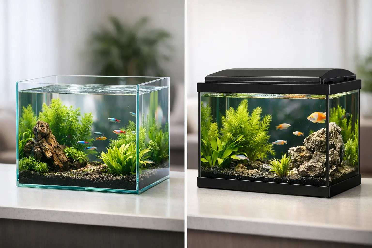 Rimless Aquarium vs Framed Aquarium